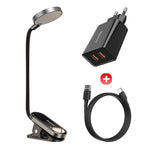 LUMINÁRIA PARA LEITURA C/ CLIPS DE LÂMPADA LED S/ FIO RECARREGÁVEL USB BASEUS