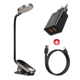 LUMINÁRIA PARA LEITURA C/ CLIPS DE LÂMPADA LED S/ FIO RECARREGÁVEL USB BASEUS