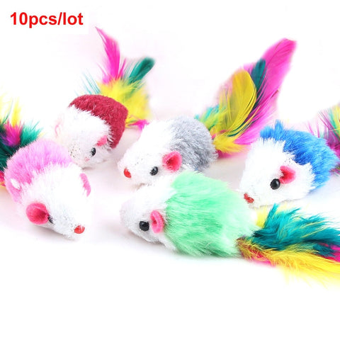 RATO FALSO 10PÇS BRINQUEDO PARA GATOS PH3308 PAWSTRIP