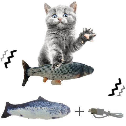 BRINQUEDO PEIXE ELÉTRICO 30CM P/ GATOS DCPET