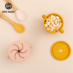 COPO DE SILICONE PARA BEBÊS À PROVA DE DERRAMAMENTO PAISLEY LET'S MAKE