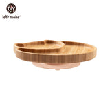 KIT ALIMENTAÇÃO PARA BEBÊS EM MADEIRA E SILICONE LET'S MAKE