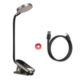 LUMINÁRIA PARA LEITURA C/ CLIPS DE LÂMPADA LED S/ FIO RECARREGÁVEL USB BASEUS