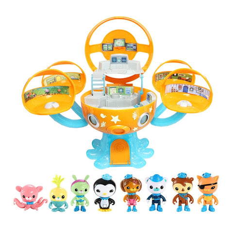 KIT BONECOS OCTONAUTAS 8 PERSONAGENS SUBMARINO